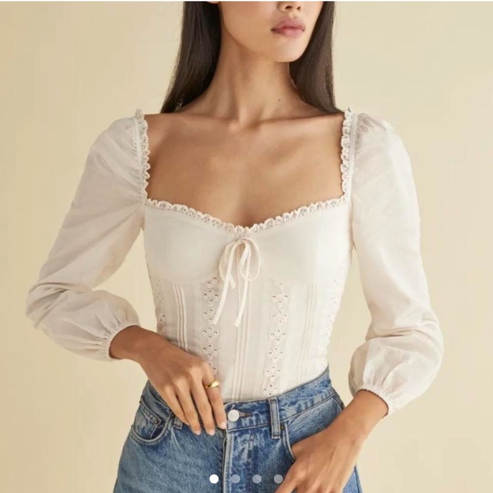 SOLD Reformation Isadora Top in Cream